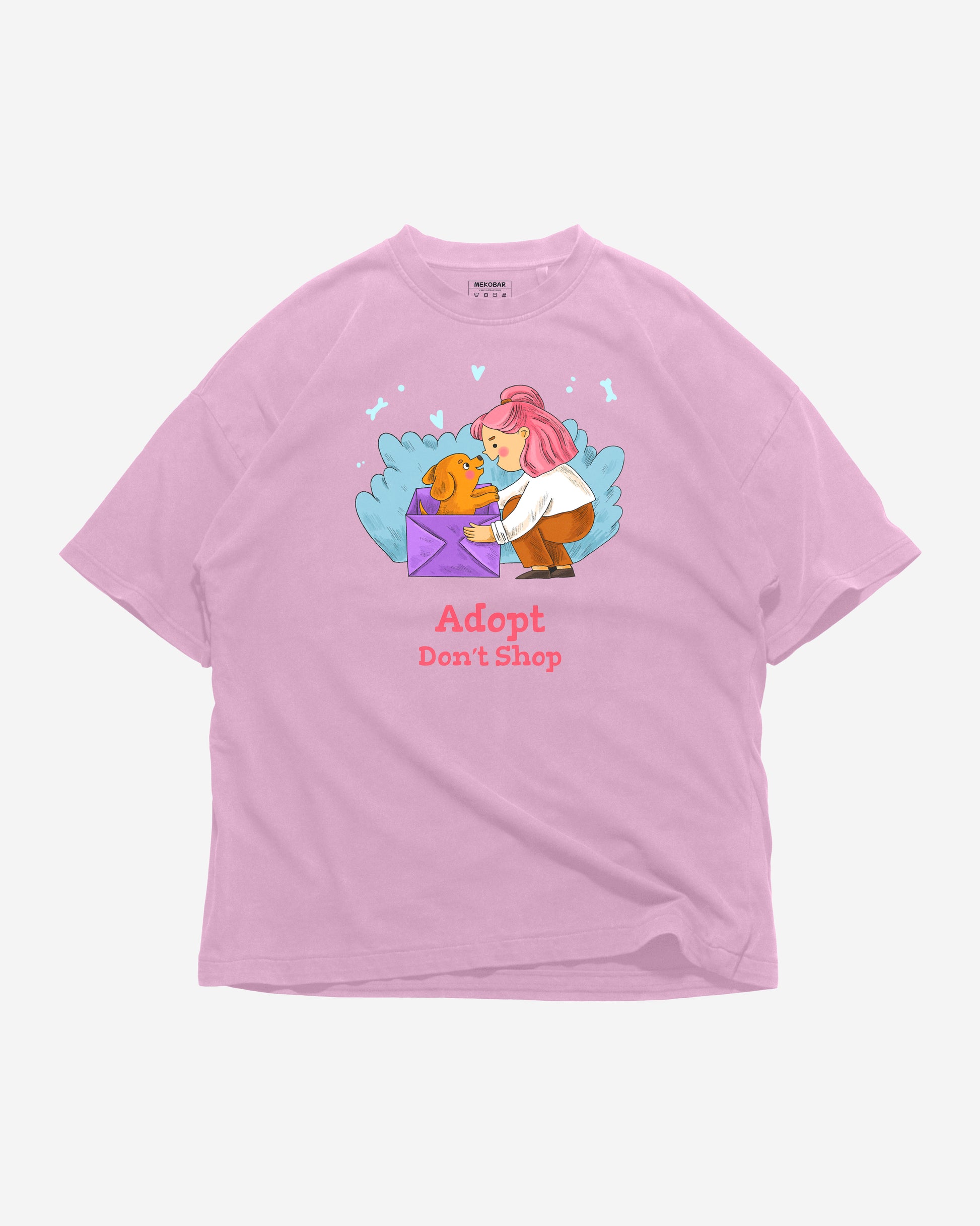 Adopt Don’t Shop Oversized T-Shirt – 100% Cotton Pet Adoption Apparel