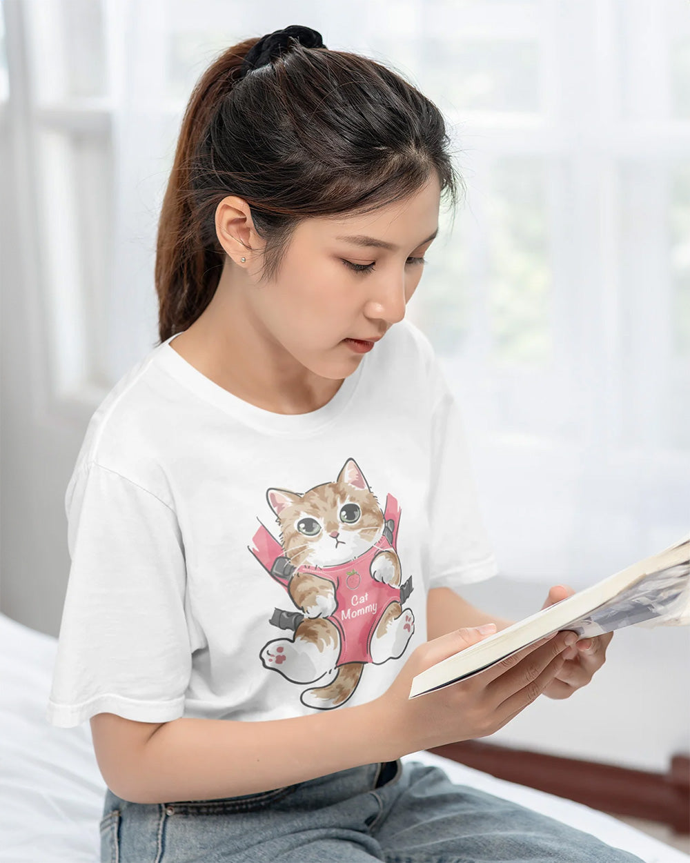 Women's Cat Mommy Oversized T-Shirt