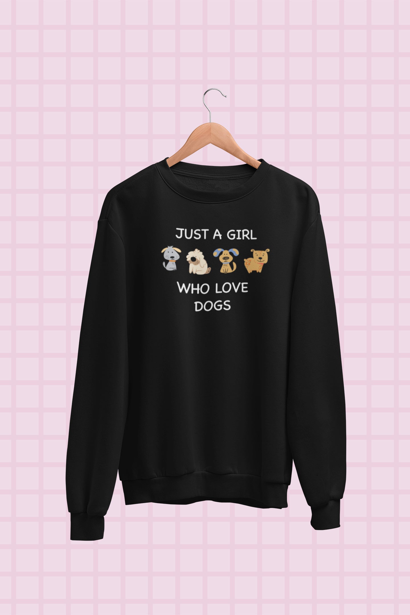 Just a Girl Who Love Dogs Oversized Sweatshirt