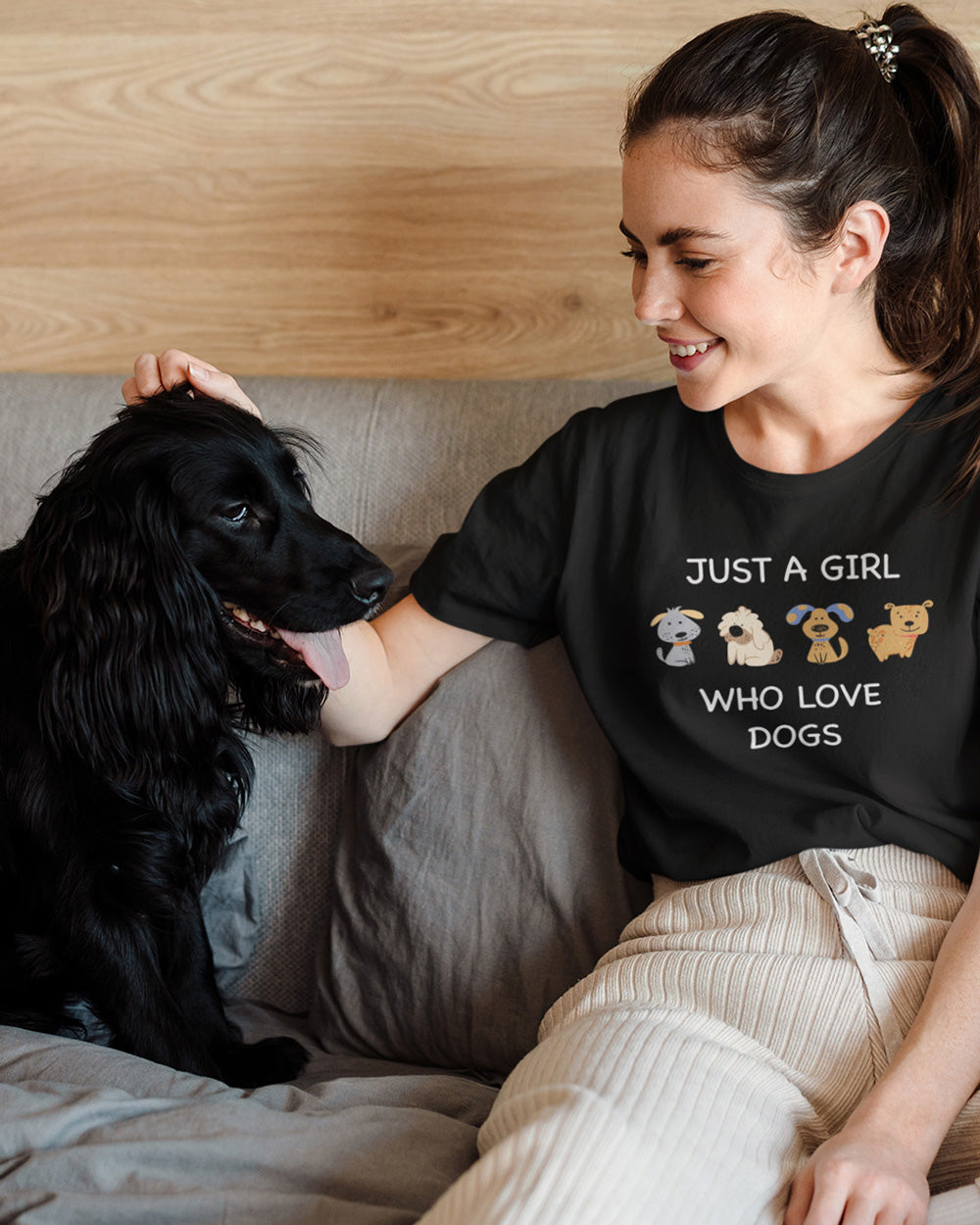 Women's Just a Girl Who Love Dogs Oversized T-Shirt Mekobar