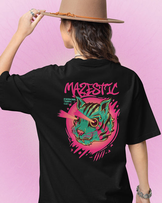 Unisex Mazestic Cat Oversized T-Shirt Mekobar