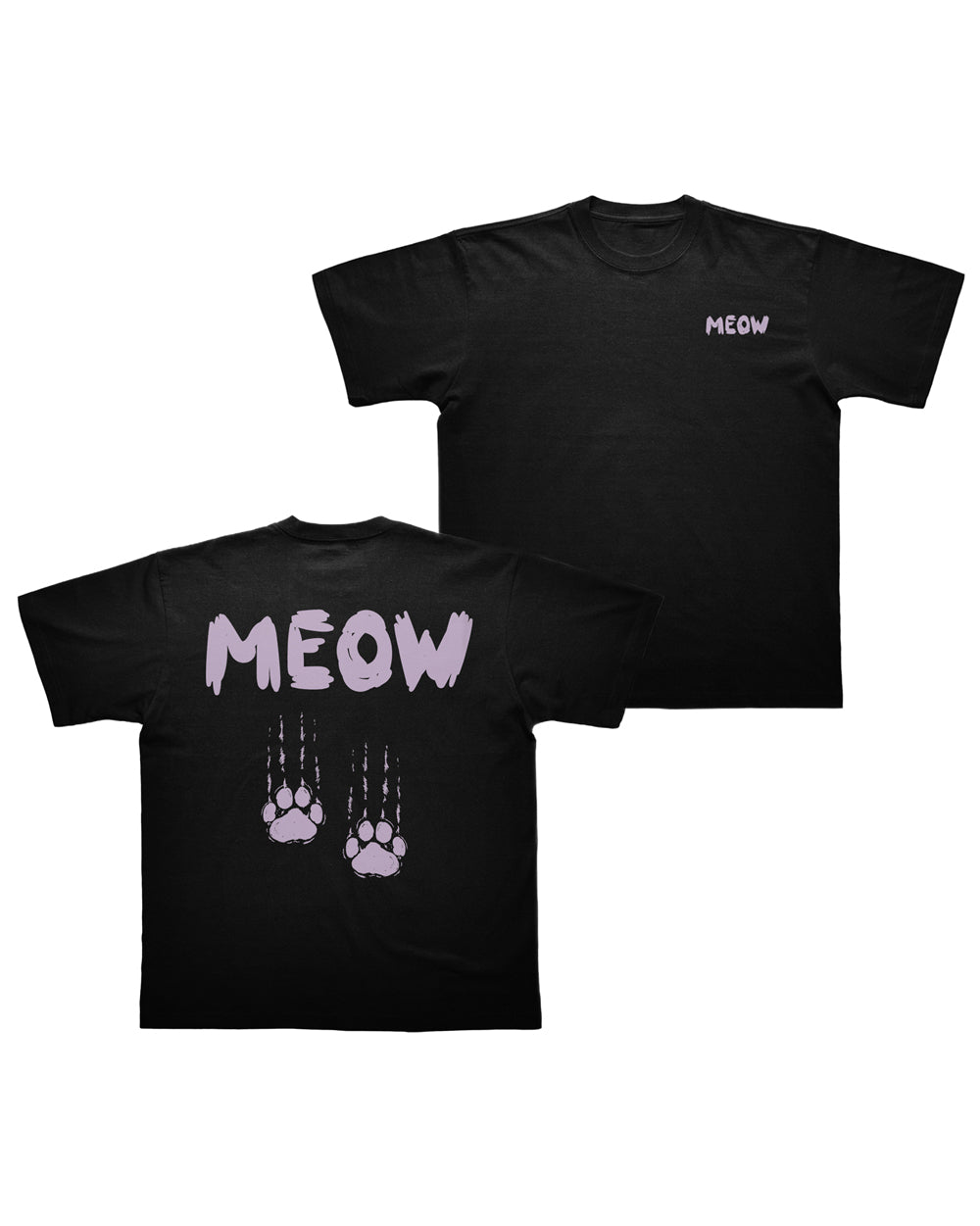 Unisex Meow Oversized Cat T-Shirt Mekobar