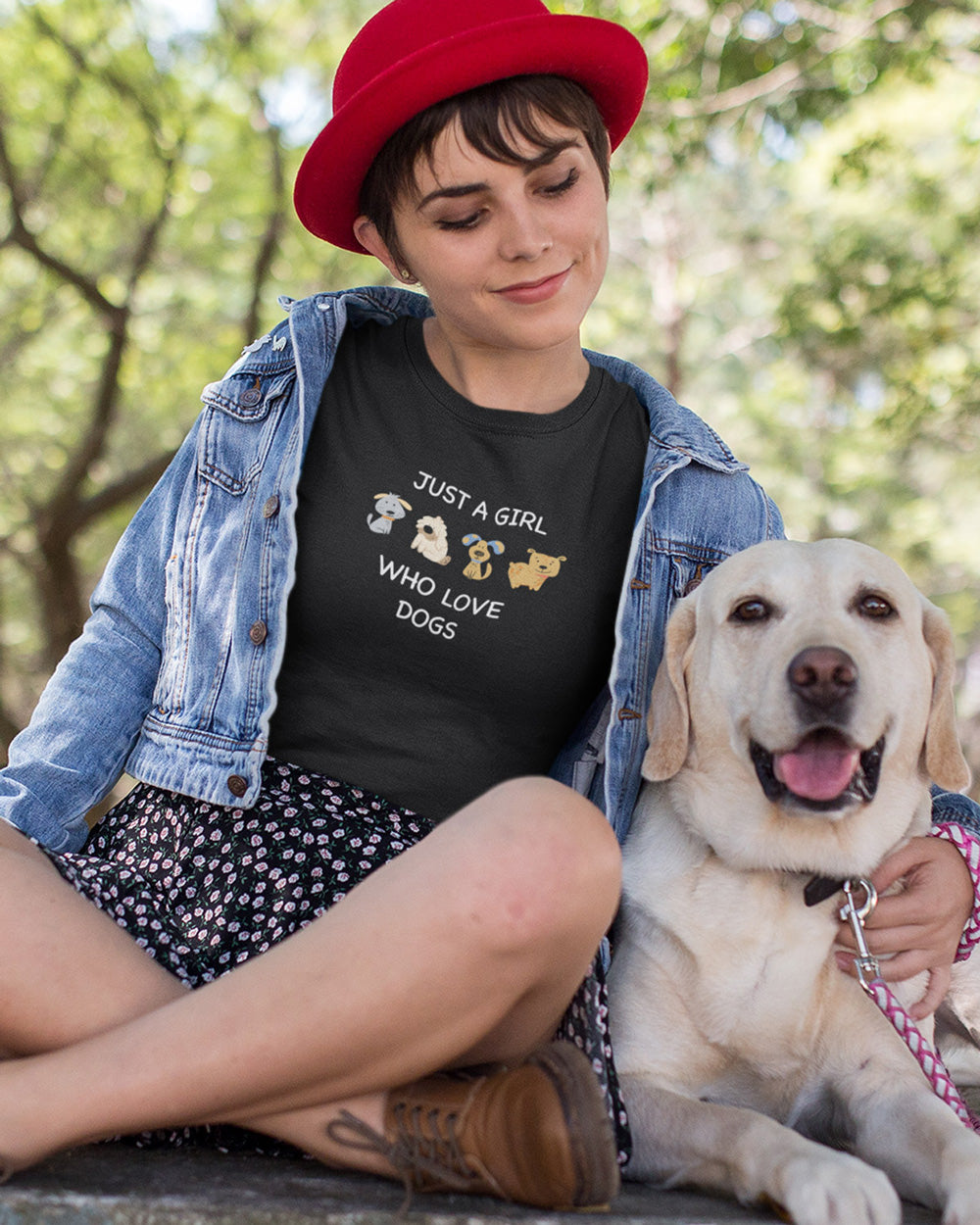 Women's Just a Girl Who Love Dogs Oversized T-Shirt Mekobar