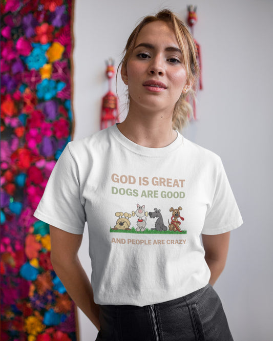 Unisex Dogs Are Good Oversized T-Shirt – 100% Cotton Dog Lover Apparel