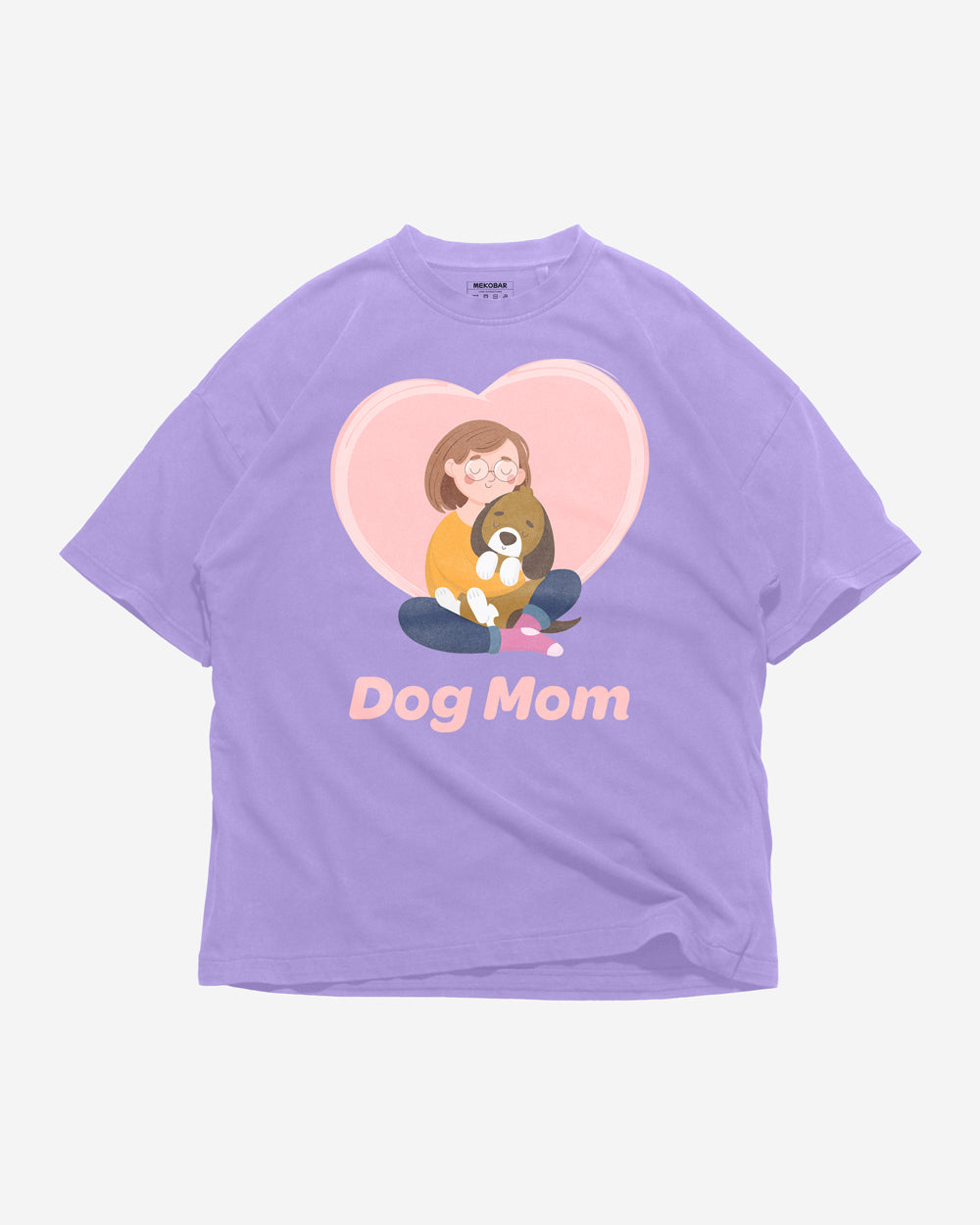 Women’s Dog Mom Love Oversized T-Shirt – 100% Cotton Pet Mom Apparel