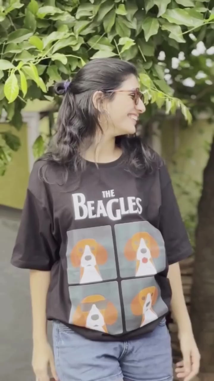 The Beagles Oversized T-Shirt – 100% Cotton & Stylish | Mekobar